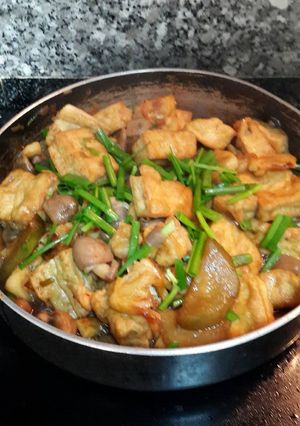 Hình của món Đậu hũ kho thơm.