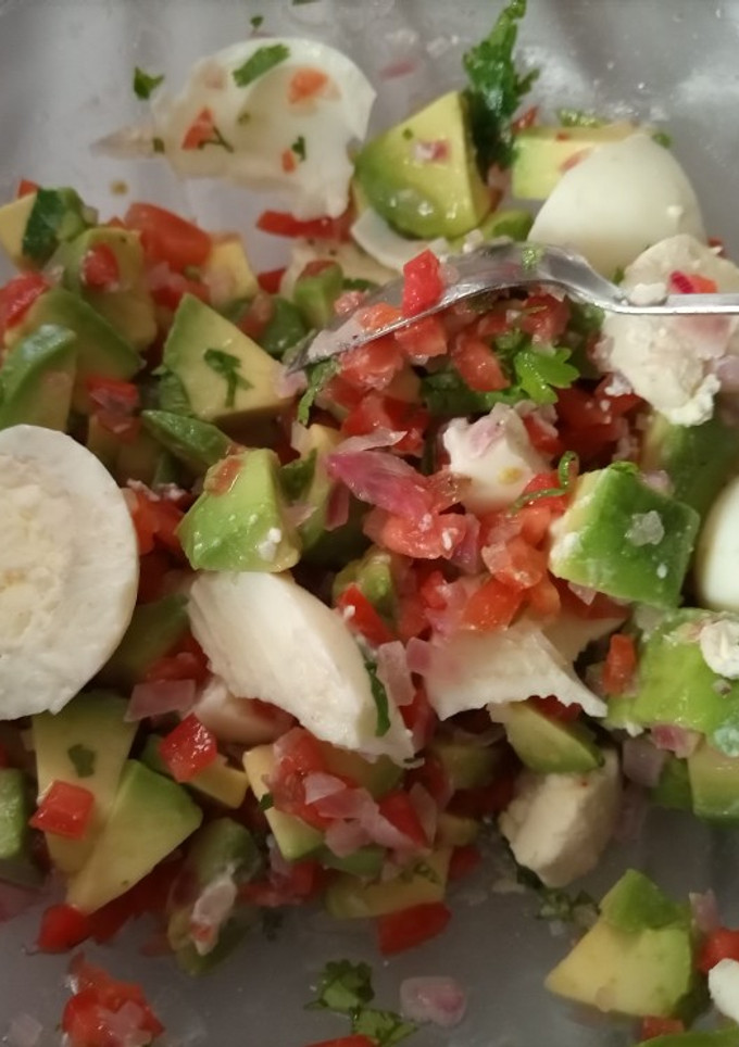 A picture of Egg kachumbari.