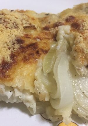 Una foto de Pescado gratinado