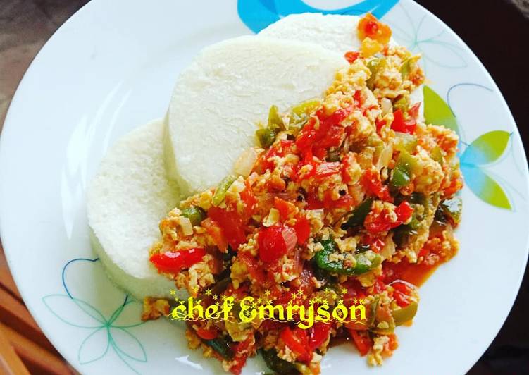 Recipe of Super Quick Homemade Yam and egg sauce 😍🔥 🔥 Cooking Basics for Newbies