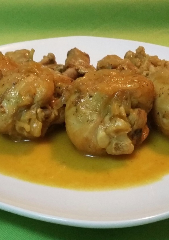 Una foto de Muslitos de pollo a la naranja