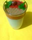 Panna cotta de coco y coulis de frambuesa