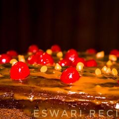 A picture of Easy Eggless whole wheat chocolate cake.
