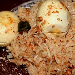 A picture of Egg Biriyani.