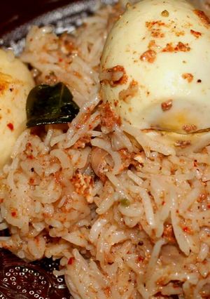 A picture of Egg Biriyani.