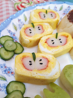 蘋果玉子燒 的食譜成品照片