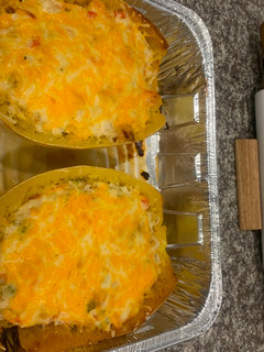 A picture of Creamy Garlic Crab Spaghetti Squash Boats.