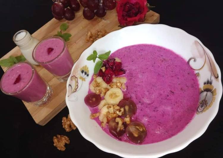 Steps to Make Speedy Dragon Fruit Smoothie