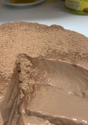 Una foto de Flan súper light de chocolate, auténtico quita antojos 😜