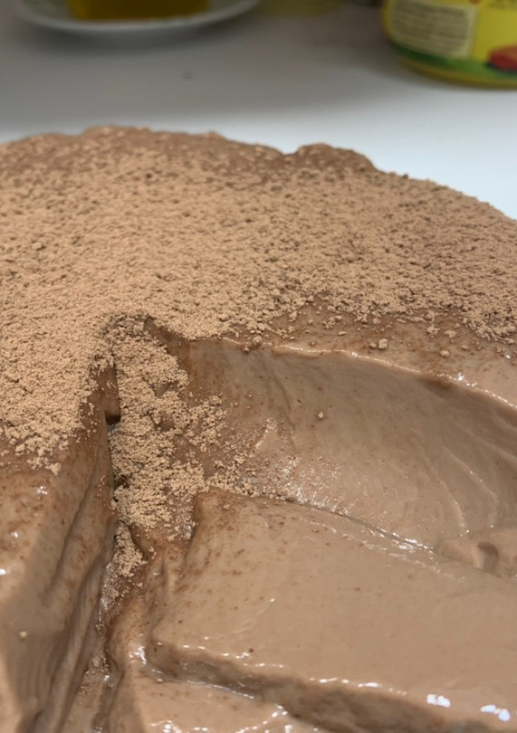 Una foto de Flan súper light de chocolate, auténtico quita antojos 😜