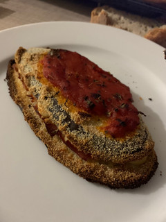 Una foto de Milanesa de berenjena