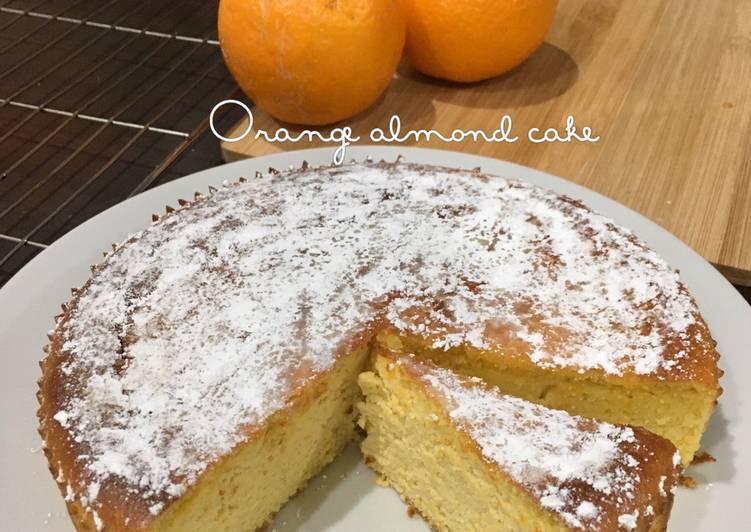 Kiat-kiat memasak Bittersweet orange almond cake🍊 flourless, less sugar & simple gurih