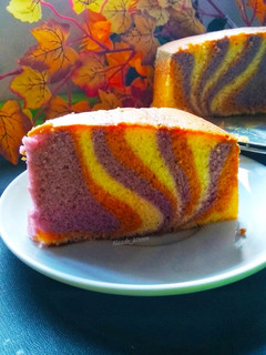 Foto resep Zebra Cake Cokelat Anggur Vanilla