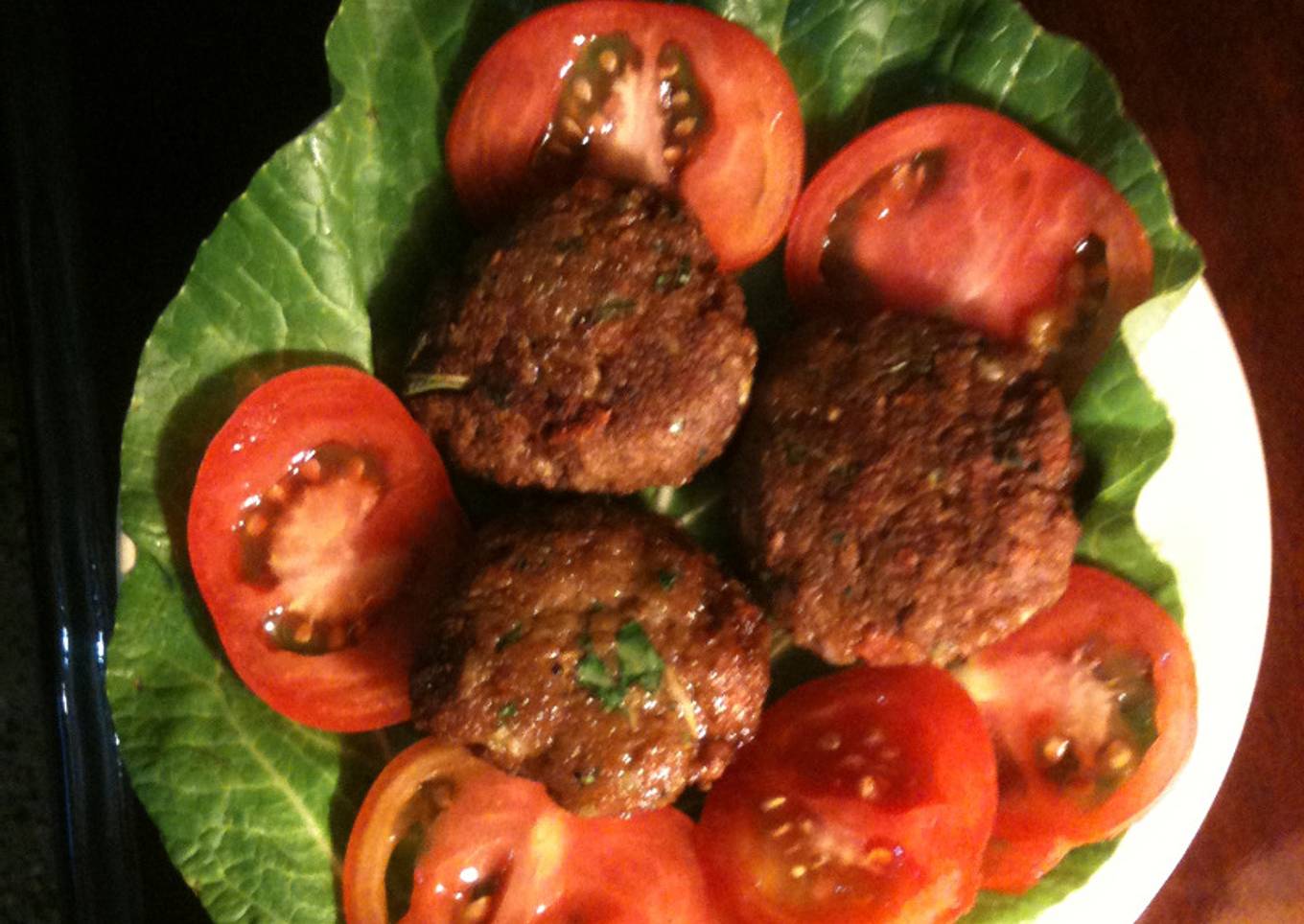 Hamburguesas de pollo con acelga