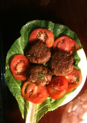 A picture of Chicken and Swiss Chard Burgers.