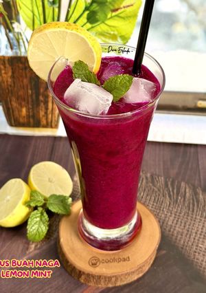 Foto resep Jus Buah Naga Lemon Mint