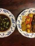 California Farm Venison Dinner Broth with Noodles