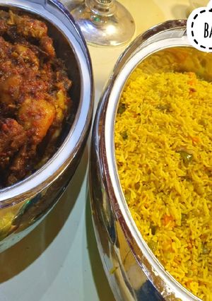 Fried rice 🍚 with pepper chicken 🍗🍗 ainihin hoton girkin