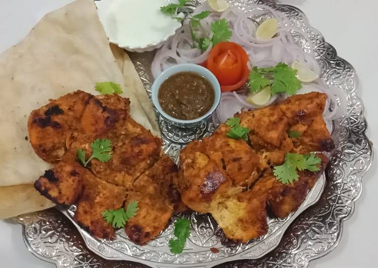 Easiest Way to Prepare Quick Chicken tikka with puri