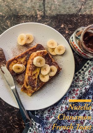 A picture of Nutella Cinnamon French Toast Sticks with Banana.
