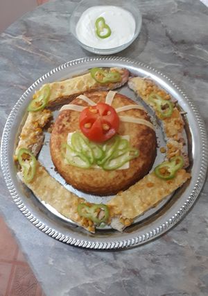 Kukoricás csirkemell sajtszószos bulgurral recept fotója