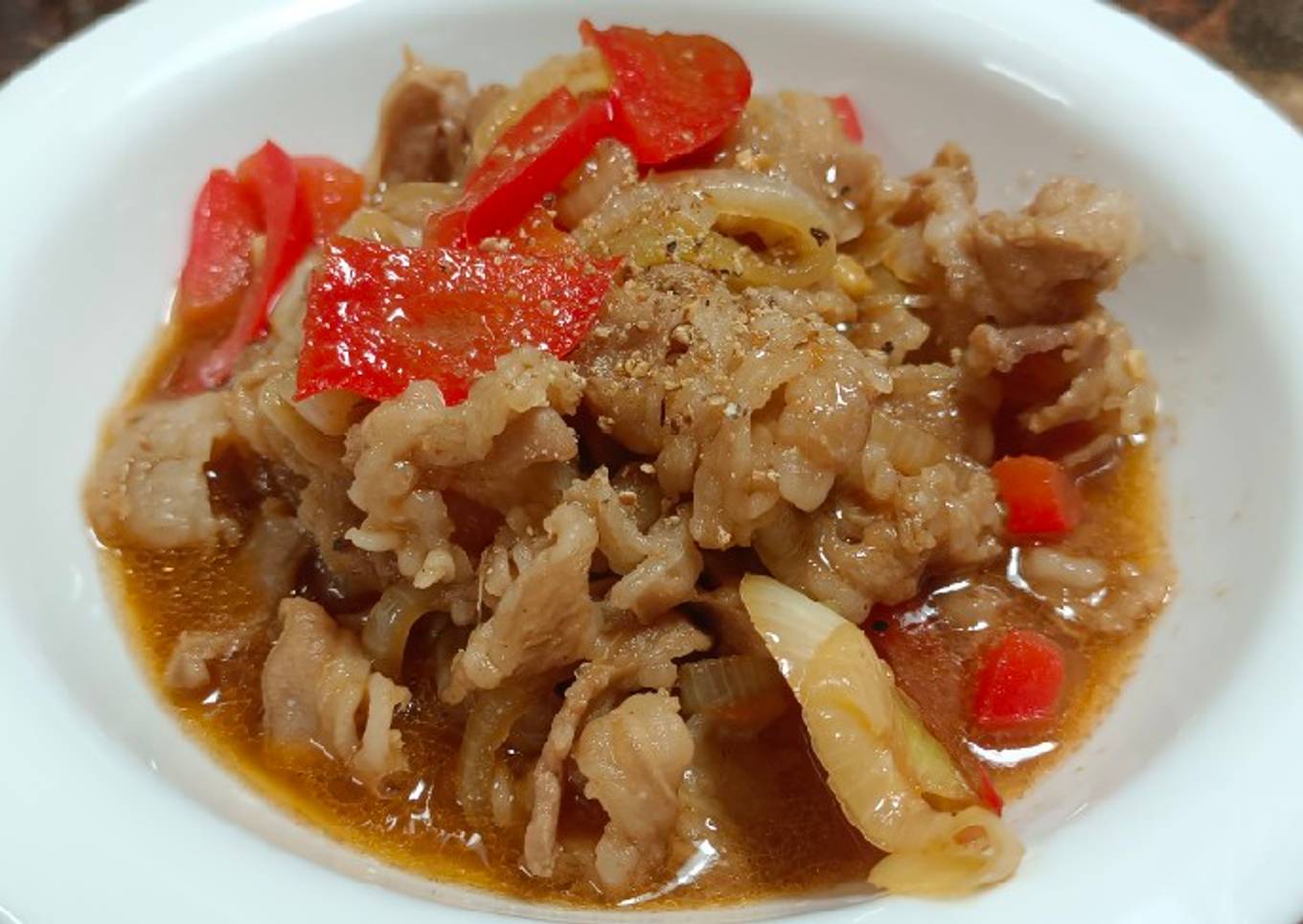 Daging Shortplate Saus Lada Hitam