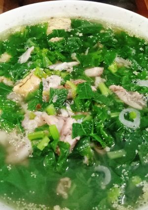 Hình của món Canh cải cá rô đồng.