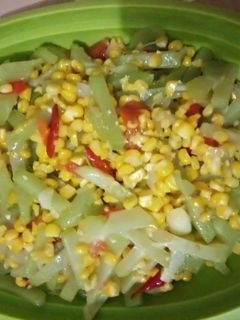 Foto resep Tumis labu siam jagung manis......