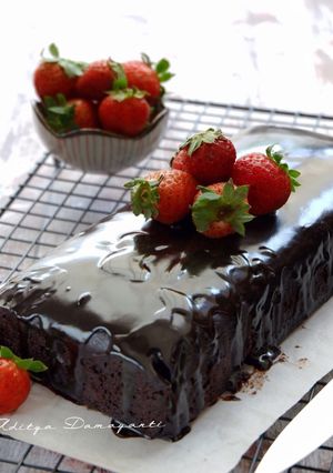 Foto resep Simple Eggless Chocolate Cake