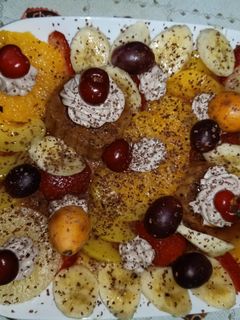 صورة لوصفة طبق فواكه جميل وراقي🍓🍒🍍🍌🍇🍊