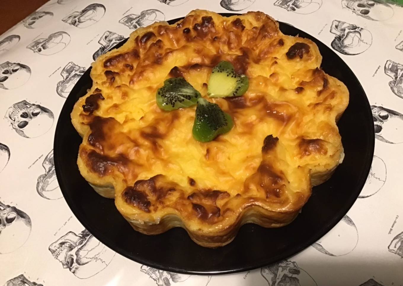 Flan aux kiwis (sans pâte)