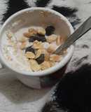 Postre saludable con frutos secos