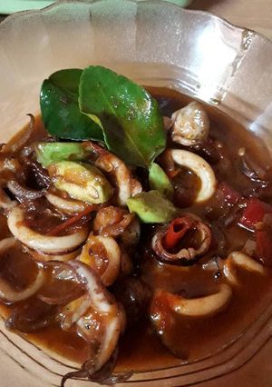Foto resep Cumi masak pedas