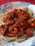 Espaguetis frutti di mare con chispa picante