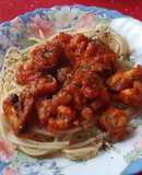 Espaguetis frutti di mare con chispa picante