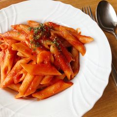 Simple Penne with Tomato Sauce A picture of Simple Penne with Tomato Sauce.