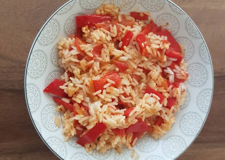 Étapes pour faire Super rapide Fait maison Riz à la basquaise