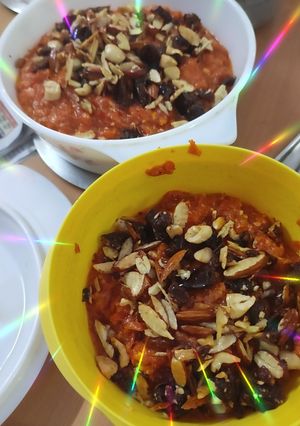 A picture of Carrot khoya halwa.