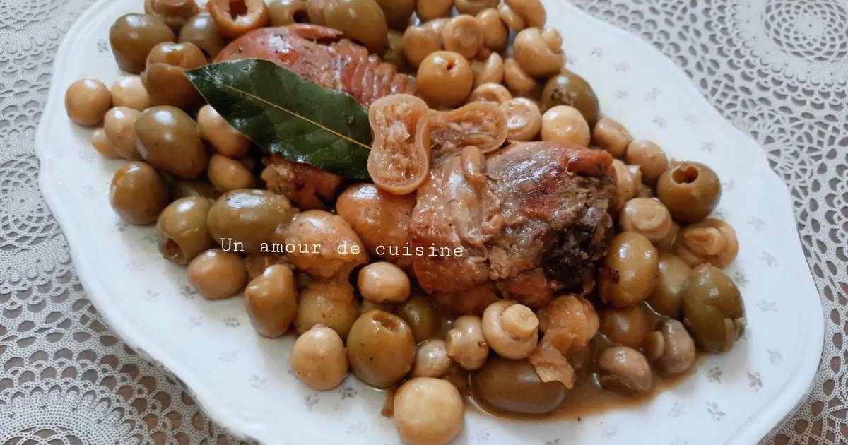 Tajine de dinde aux olives champignons et citron confit 🍋 de Un amour