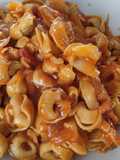 Tortelinis con salsa Amatriciana
