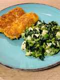Shakshuka con espinacas y queso feta