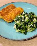 Shakshuka con espinacas y queso feta