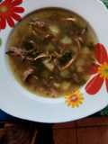 Mollejas en caldo de papa
