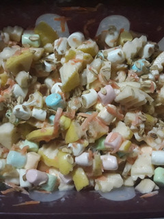 Una foto de Manzanabisco (postre de manzana con bombones)