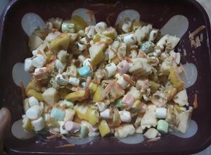 Una foto de Manzanabisco (postre de manzana con bombones)