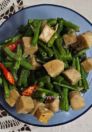 Foto resep Oseng Kacang Panjang & Tempe gembus