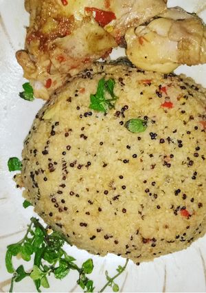 A picture of Quinoa and cous cous combo.