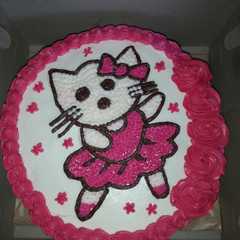 A picture of Tart ultah hello kitty simple.