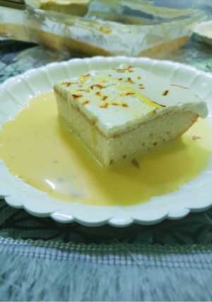 صورة لوصفة كيكة الحليب بالزعفران
