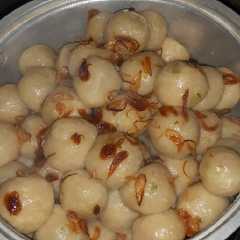 A picture of Cilok telor homemade.